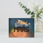 Reis naar Mars Briefkaart (Staand voorkant)