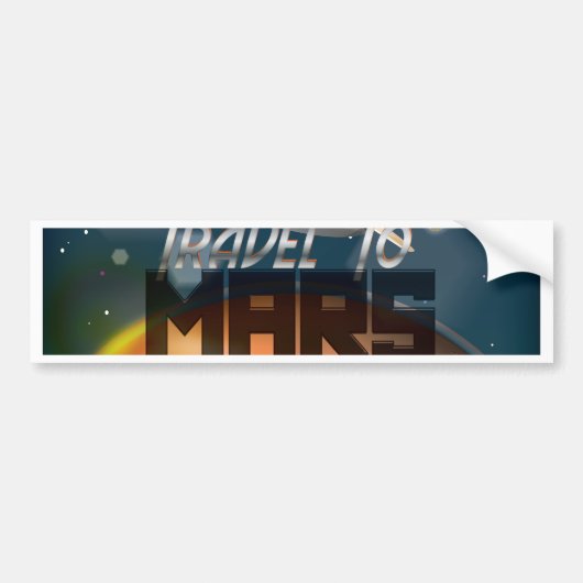 Reis naar Mars Bumpersticker (Voorkant)