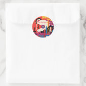 Reis naar Mars Ronde Sticker (Tas)