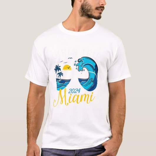 Reis naar Miami 2024 Beach T-shirt (Voorkant)