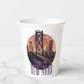 Reis naar New York Papieren Bekers (Voorkant)