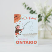 Reis naar Ontario  visafdruk Briefkaart (Staand voorkant)