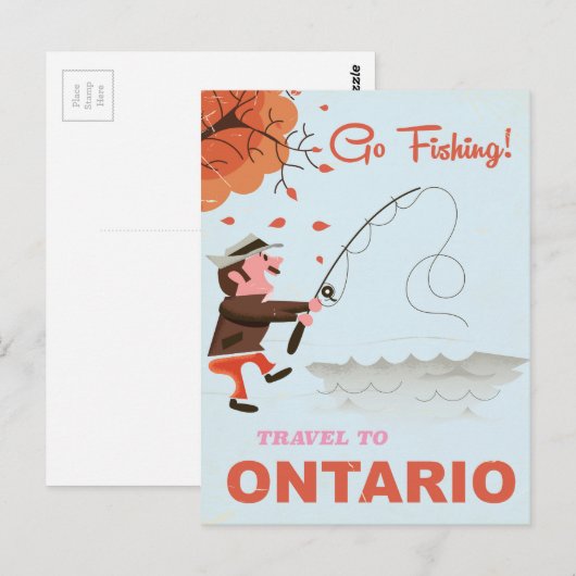 Reis naar Ontario  visafdruk Briefkaart (Voorkant / Achterkant)