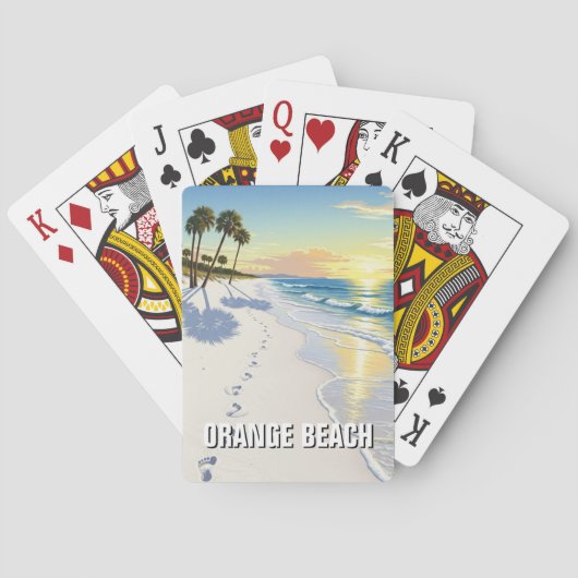 Reis naar Orange Beach Alabama Pokerkaarten (Achterkant)