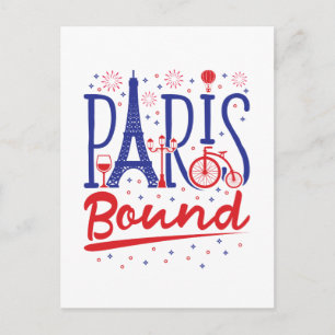 Reis naar Parijs Franse Vakantie Reiziger Briefkaart