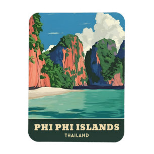 Reis naar Phi Phi-eilanden Thailand Kust Magneet