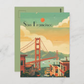 Reis naar San Francisco Briefkaart (Voorkant / Achterkant)