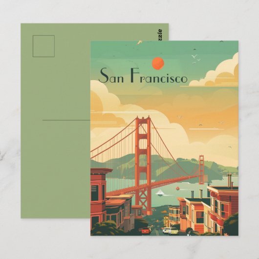 Reis naar San Francisco Briefkaart (Voorkant / Achterkant)
