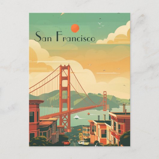 Reis naar San Francisco Briefkaart (Voorkant)