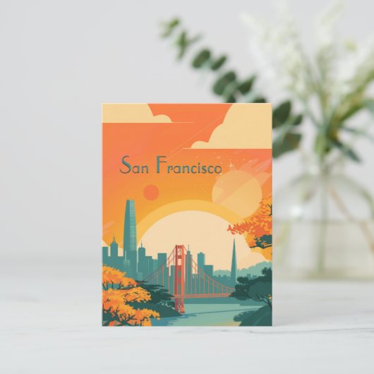 Reis naar San Francisco Briefkaart (Staand voorkant)