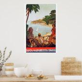 Reis naar Santa Margherita Ligure Italië Poster (Keuken)
