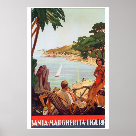Reis naar Santa Margherita Ligure Italië Poster (Voorkant)
