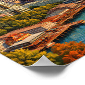 Reis naar Seattle, Washington, panorama uitzicht Poster (Hoek)