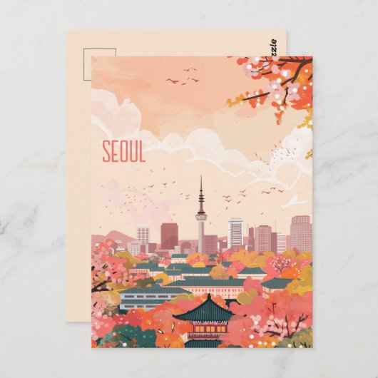 Reis naar Seoel Briefkaart (Voorkant / Achterkant)