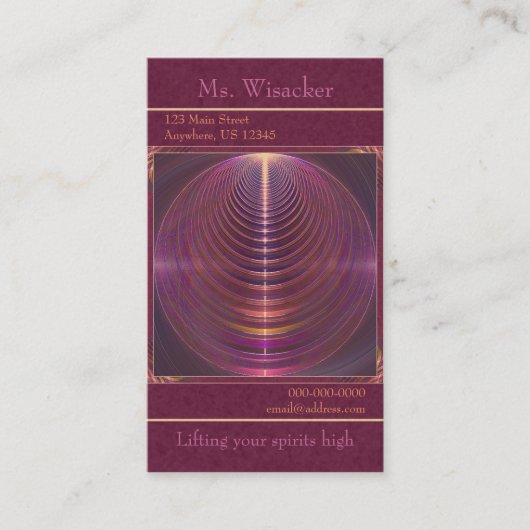 Reis naar Soul Mandala Visitekaartje (Voorkant)