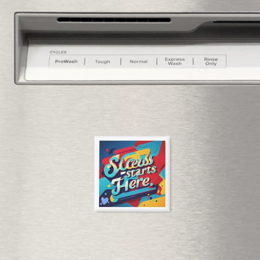 "Reis naar succes print" Magneet (Insitu (Vaatwasser))