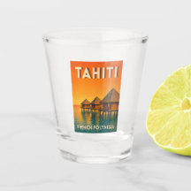 Reis naar Tahiti Frans Polynesië Zonsondergang Vin