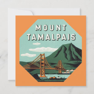 Reis naar Tamalpais Mountain of Mount Tam uit vroe Kaart