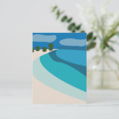 Reis naar vakantieoord briefkaart (Staand voorkant)