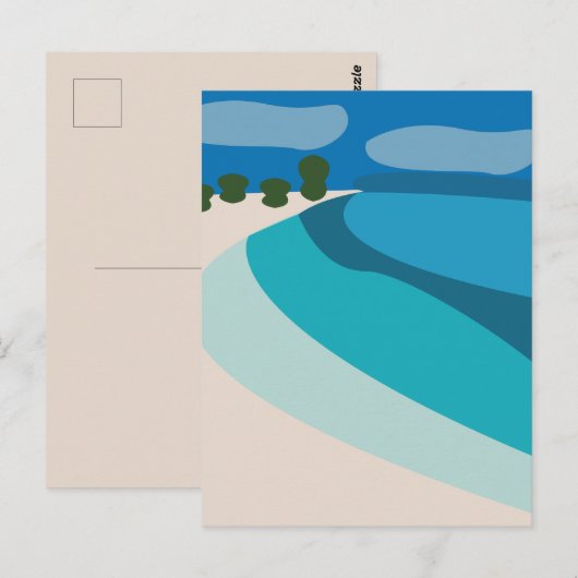 Reis naar vakantieoord briefkaart (Voorkant / Achterkant)