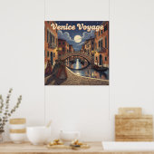 Reis naar Venetië Retro Travel Poster (Keuken)