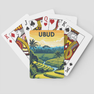 Reis naar Vintage Ubud Bali Indonesië Pokerkaarten