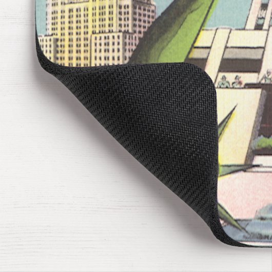 Reis naar vroeger, beroemde landmarks in New York  Muismat (Hoek)