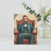 Reis naar Washington D.C. Abraham Lincoln Briefkaart (Staand voorkant)