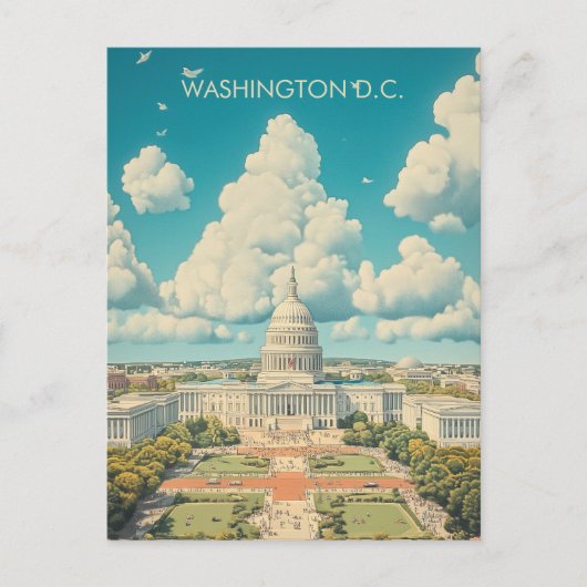 Reis naar Washington D.C. Briefkaart (Voorkant)
