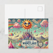 Reis naar Whimsyland! April Fools' Day, Briefkaart (Voorkant / Achterkant)