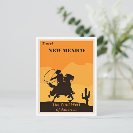 Reis New Mexico, vintage, Briefkaart (Staand voorkant)