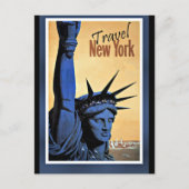 Reis New York, oud poster voor reizen, Briefkaart (Voorkant)