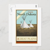 Reis North Dakota Briefkaart (Voorkant / Achterkant)