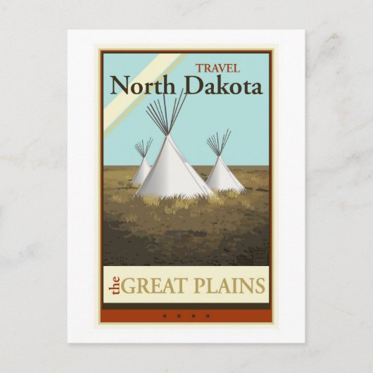 Reis North Dakota Briefkaart (Voorkant)