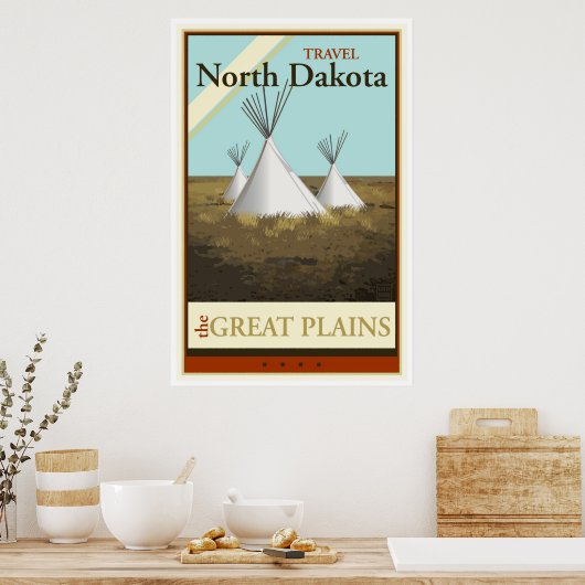 Reis North Dakota Poster (Keuken)