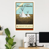 Reis North Dakota Poster (Thuiskantoor)