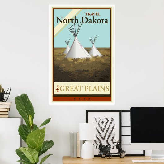 Reis North Dakota Poster (Thuiskantoor)