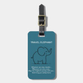 REIS OLIFANT BAGAGELABEL (Voorkant verticaal)