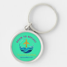 Reis om na te denken sleutelhanger turquoise