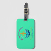 Reis om te Reflekteren Turquoise Bagage Label (Voorkant (verticaal))