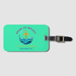 Reis om te Reflekteren Turquoise Bagage Label