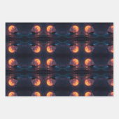 Reis onder een stralende maanverlichte hemel inpakpapier vel (Voorkant)