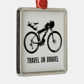 Reis op grindbikepacking metalen ornament (Rechts)