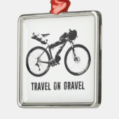 Reis op grindbikepacking metalen ornament (Links)