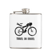 Reis op grindverpakking heupfles (Voorkant)