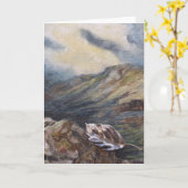 "Reis op" het Wenskaart van het Blad Kaart (Gele Bloem)