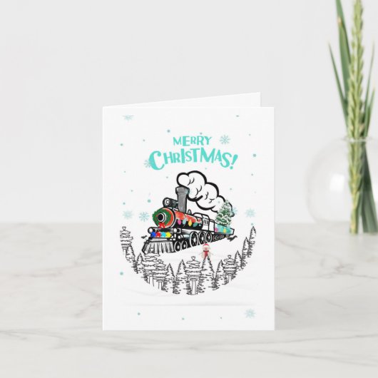 Reis op kerstvakantie met autisme bedankkaart (Voorkant)