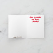 Reis op kerstvakantie met autisme bedankkaart (Binnen)