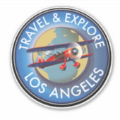 Reis op Los Angeles logo Sticker (Voorkant)
