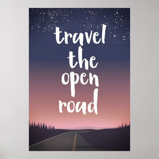 Reis over de open weg poster (Voorkant)
